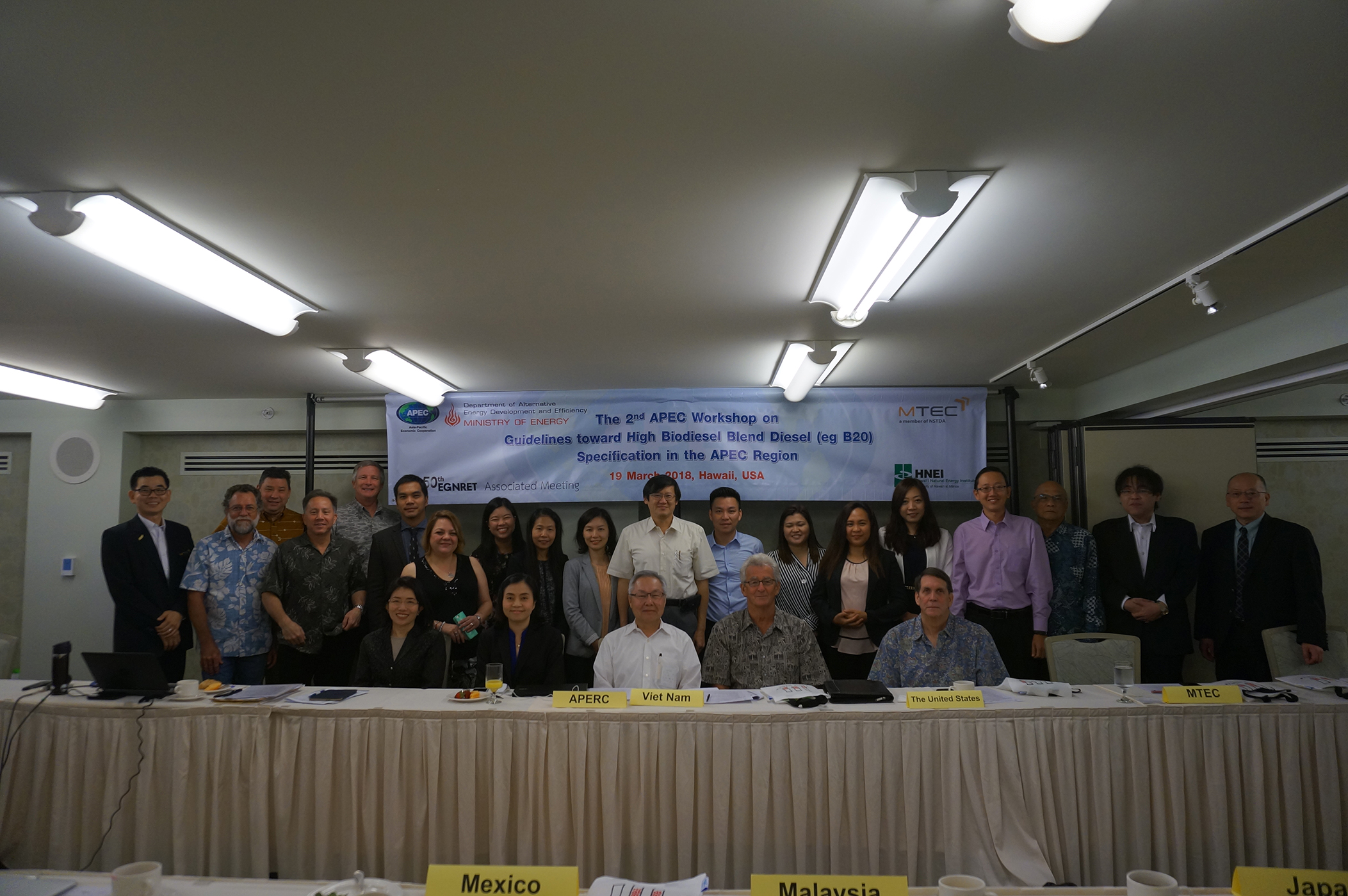 The 2ndAPEC Workshop on Guidelines toward High Biodiesel Blend Diesel (eg B20) Specification in the APEC Region