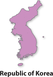 Outline map of Korea.